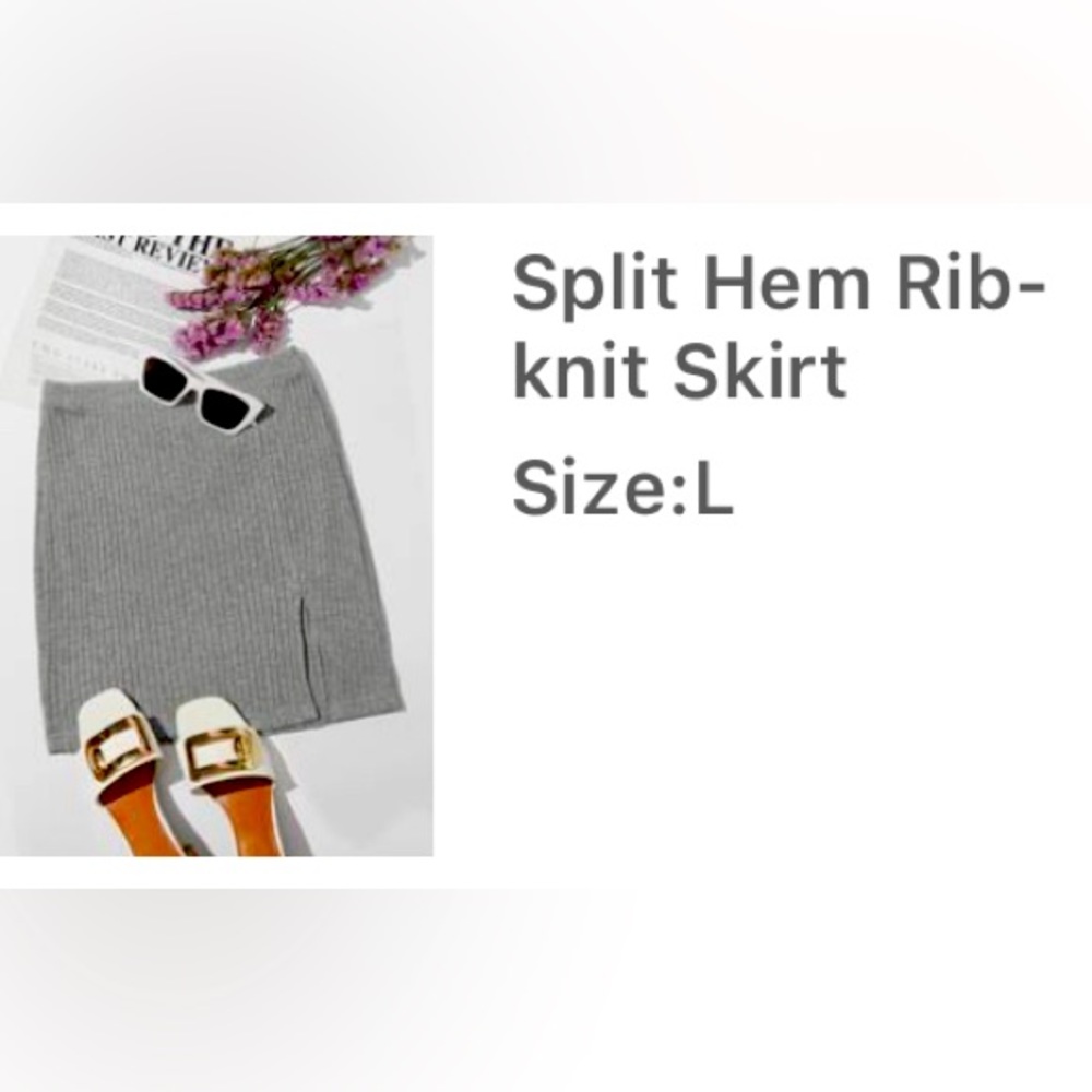Grey mini skirt